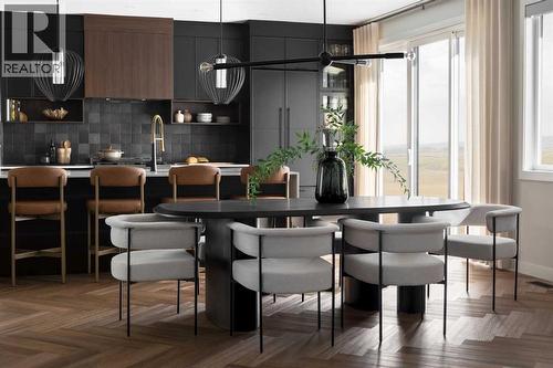 147 Siltstone Place, Balzac, AB - Indoor Photo Showing Dining Room