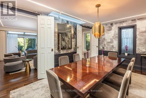 Featuring wainscotting and pocket doors - 1 Bryce Avenue, Toronto, ON - Indoor Photo Showing Dining Room