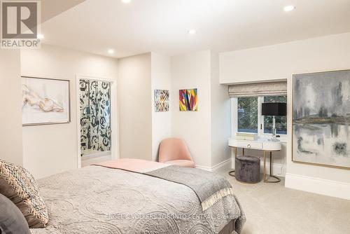 Designer window coverings & wall to wall broadloom - 1 Bryce Avenue, Toronto, ON - Indoor Photo Showing Bedroom