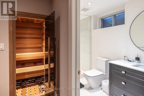 Luxury sauna by Tylo - 1 Bryce Avenue, Toronto, ON - Indoor Photo Showing Bathroom