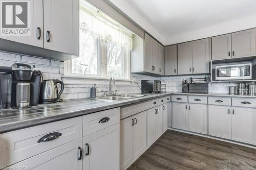 9188 Dickenson Road W, Mount Hope, ON - Indoor Photo Showing Kitchen With Double Sink