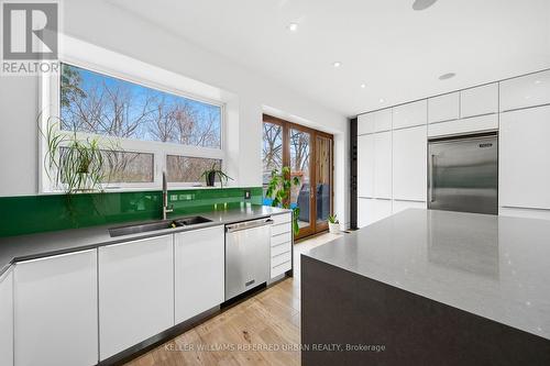 22 Daniels Street, Toronto, ON - Indoor Photo Showing Kitchen With Double Sink