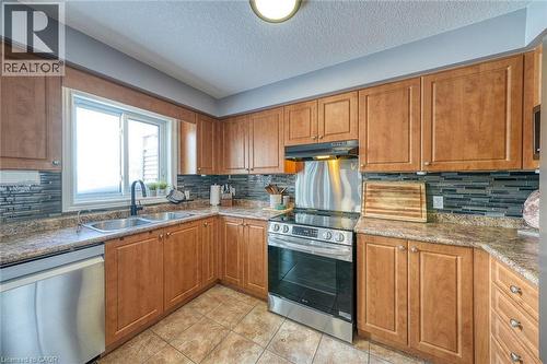 215 Munnoch Boulevard, Woodstock, ON - Indoor Photo Showing Kitchen With Stainless Steel Kitchen With Double Sink