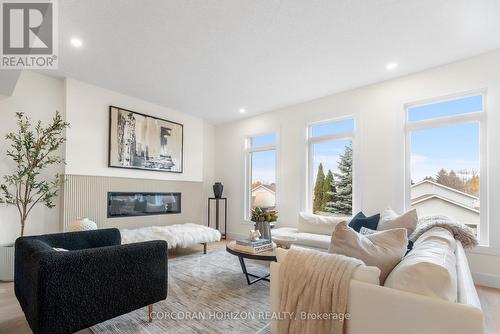 83 Dunnigan Drive, Kitchener, ON - Indoor Photo Showing Living Room With Fireplace