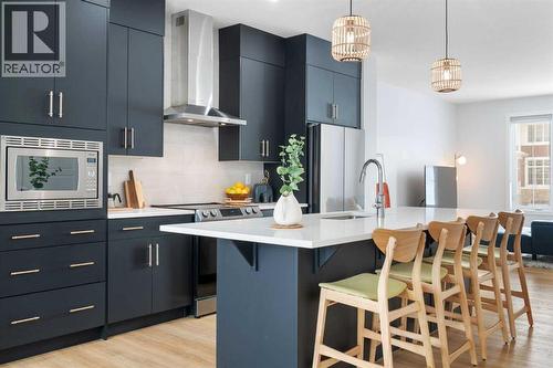 158 Ambleton Drive Nw, Calgary, AB - Indoor Photo Showing Kitchen With Upgraded Kitchen