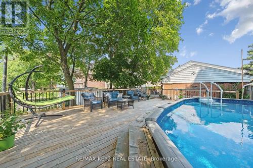 172 Allanford Road, Toronto, ON - Outdoor With Above Ground Pool With Deck Patio Veranda