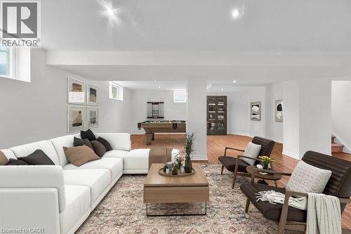 Virtually Staged - 128 Oneida Boulevard, Ancaster, ON - Indoor Photo Showing Living Room