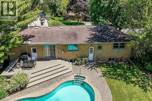 128 Oneida Boulevard, Ancaster, ON - Outdoor With In Ground Pool With Deck Patio Veranda
