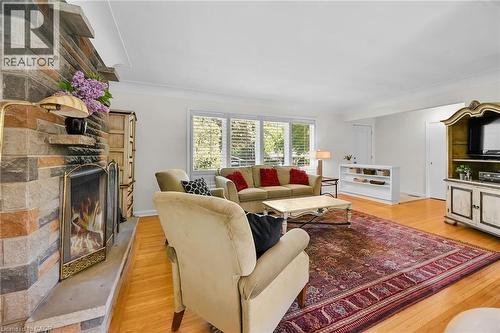 128 Oneida Boulevard, Ancaster, ON - Indoor Photo Showing Living Room With Fireplace