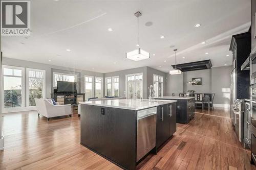 16 Spring Valley Way Sw, Calgary, AB - Indoor Photo Showing Kitchen With Upgraded Kitchen