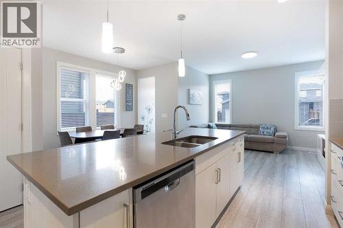 46 Evanston Hill Nw, Calgary, AB - Indoor Photo Showing Kitchen With Double Sink