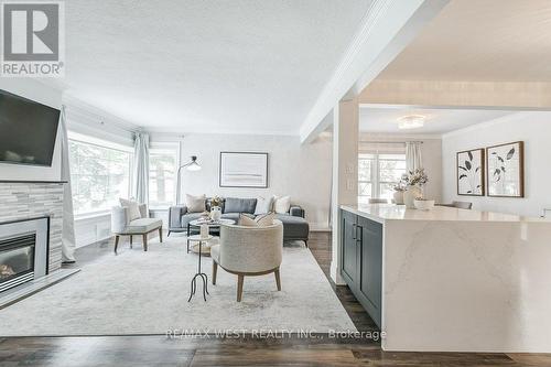 195 Berry Road, Toronto, ON - Indoor Photo Showing Living Room With Fireplace