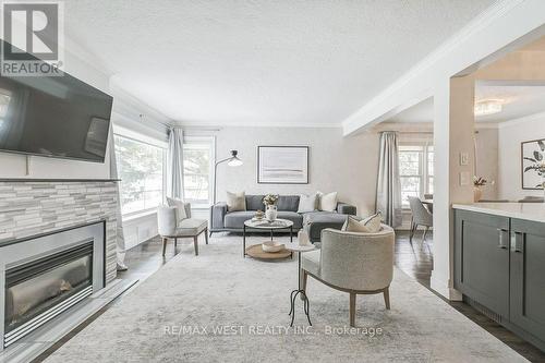 195 Berry Road, Toronto, ON - Indoor Photo Showing Living Room With Fireplace