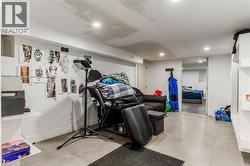 Workout room with recessed lighting - 