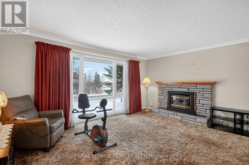 1494 Meadow Drive, Ottawa, ON - Indoor Photo Showing Living Room With Fireplace