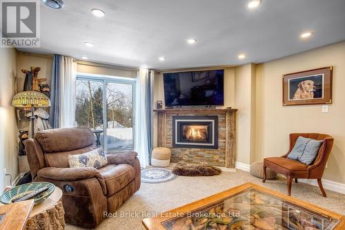 235 Wellington Street, Centre Wellington (Fergus), ON - Indoor Photo Showing Living Room With Fireplace