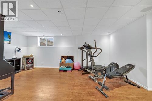 10 Wilkinson Circle, Sylvan Lake, AB - Indoor Photo Showing Gym Room