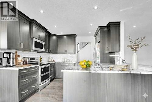 33 Douglasbank Rise Se, Calgary, AB - Indoor Photo Showing Kitchen With Upgraded Kitchen