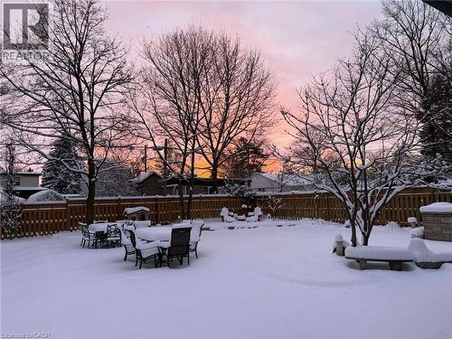 Views from the Great Room of the beautiful winter backyard - 29 Woodside Drive, Hamilton, ON - Outdoor