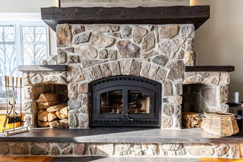 Living room - 182 Ch. Des Cerfs, Adstock, QC - Indoor Photo Showing Living Room With Fireplace
