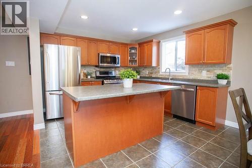 18 Gaal Court, Brantford, ON - Indoor Photo Showing Kitchen With Stainless Steel Kitchen With Double Sink
