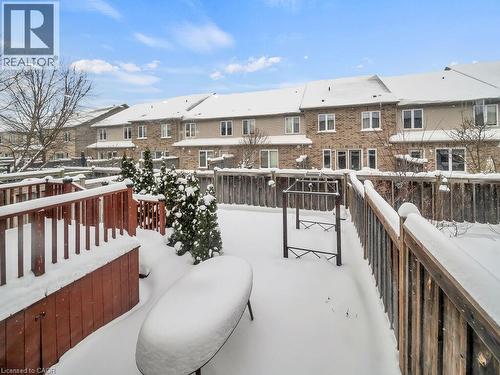 View of wooden balcony with a wooden deck and a residential view - 29 Amsterdam Crescent, Guelph, ON - Outdoor With Exterior
