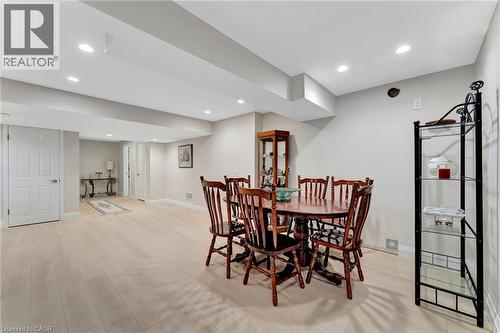 Dining room featuring light wood-type flooring and recessed lighting - 107 Forbes Crescent, Listowel, ON - Indoor