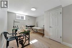 Office featuring light wood finished floors and baseboards - 