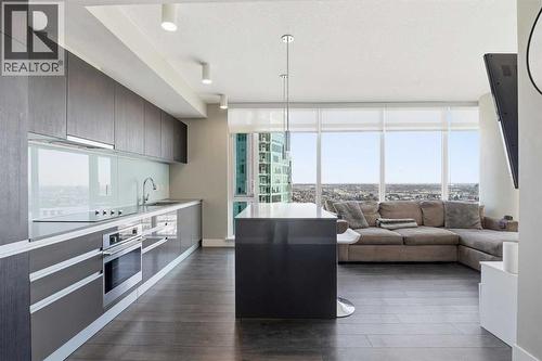 2804, 1122 3 Street Se, Calgary, AB - Indoor Photo Showing Kitchen With Upgraded Kitchen
