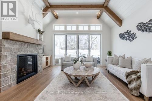 53 Niagara Street, Collingwood, ON - Indoor Photo Showing Living Room With Fireplace
