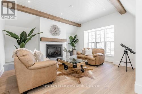 53 Niagara Street, Collingwood, ON - Indoor Photo Showing Living Room With Fireplace