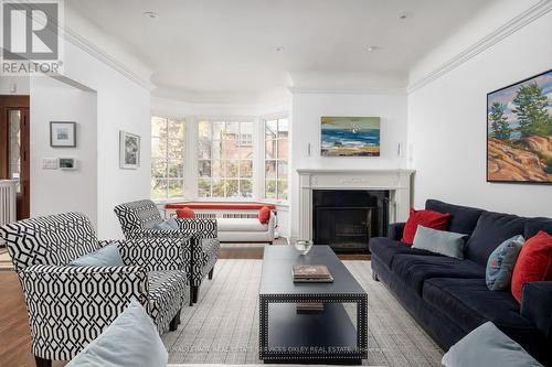 7 Binscarth Road, Toronto, ON - Indoor Photo Showing Living Room With Fireplace