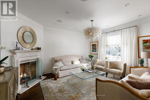 106 Highland Avenue, Toronto, ON - Indoor Photo Showing Living Room With Fireplace