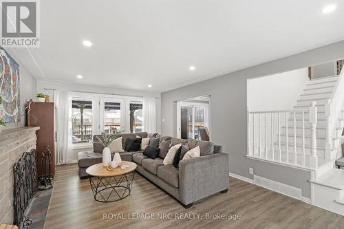 22 Briarfield Crescent, St. Catharines (Glendale/Glenridge), ON - Indoor Photo Showing Living Room With Fireplace