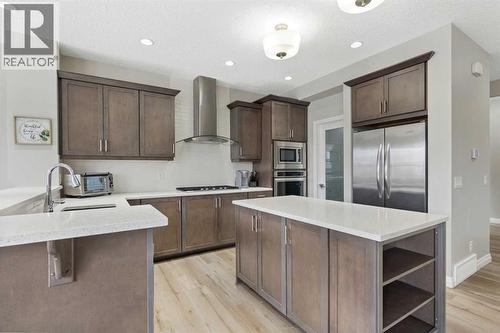 26 Marquis Heights Se, Calgary, AB - Indoor Photo Showing Kitchen With Stainless Steel Kitchen With Upgraded Kitchen