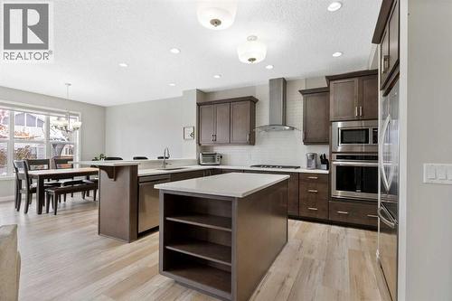 26 Marquis Heights Se, Calgary, AB - Indoor Photo Showing Kitchen With Stainless Steel Kitchen With Upgraded Kitchen