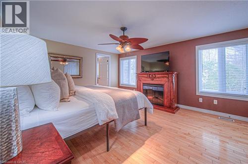 152 Lena Crescent, Cambridge, ON - Indoor Photo Showing Bedroom With Fireplace