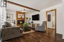 Living Room - 56 Tolton Avenue, Hamilton, ON  - Indoor Photo Showing Living Room With Fireplace 