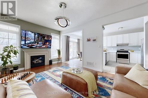 98 Dewpoint Road, Vaughan, ON - Indoor Photo Showing Living Room With Fireplace