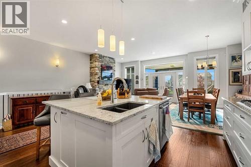 2253 Bayside Road Sw, Airdrie, AB - Indoor Photo Showing Kitchen With Double Sink With Upgraded Kitchen