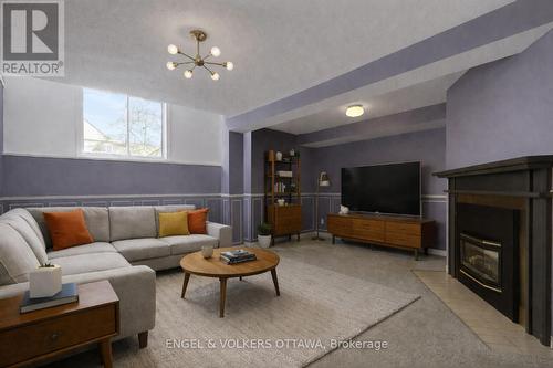 101 Halley Street, Ottawa, ON - Indoor Photo Showing Living Room With Fireplace