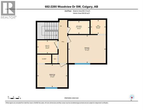 Upper level floor plan - 602, 2200 Woodview Drive Sw, Calgary, AB - Other