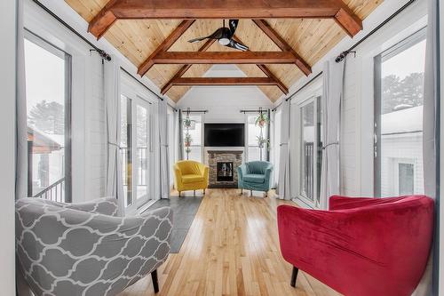 Solarium/Verrière - 160 Rue Charest, L'Assomption, QC - Indoor With Fireplace