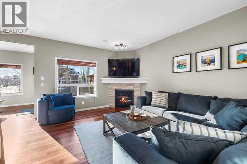190 Sage Bank Grove Nw, Calgary, AB - Indoor Photo Showing Living Room With Fireplace
