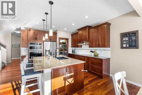 190 Sage Bank Grove Nw, Calgary, AB - Indoor Photo Showing Kitchen With Stainless Steel Kitchen With Double Sink With Upgraded Kitchen