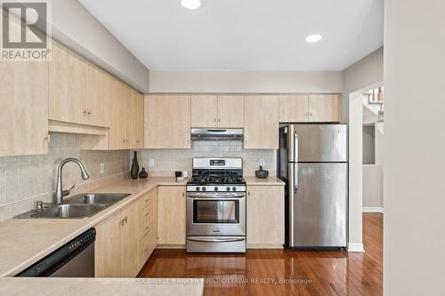 Stainless steel appliances incl. gas stove ! - 20 Fieldberry Private, Ottawa, ON - Indoor Photo Showing Kitchen With Double Sink