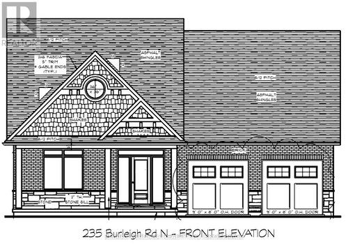 Plans - Front Elevation - 235 Burleigh Road N, Fort Erie (Ridgeway), ON - Other