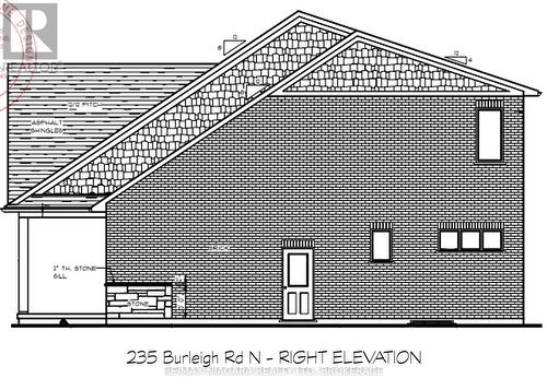 Plans - Right Elevation - 235 Burleigh Road N, Fort Erie (Ridgeway), ON - Other