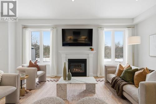 44 Priory Drive, Whitby, ON - Indoor Photo Showing Living Room With Fireplace