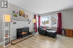 Gas fireplace cozies up the room - 